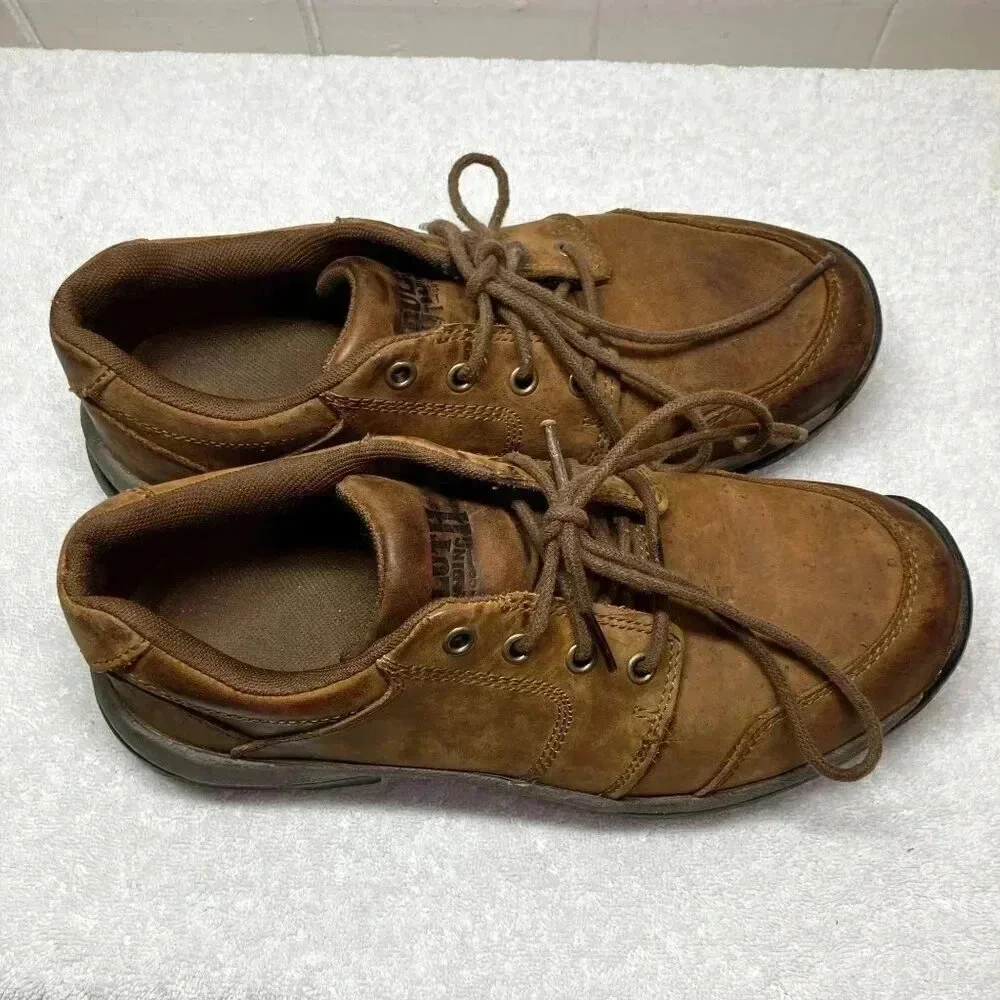 Duluth Trading Co Mens Wild Boar 61512 Oxford Leather Shoes Size 9M Brown AN GDD